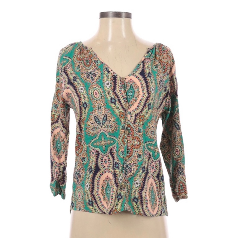 Blue Rain Long Sleeve Blouse Size S